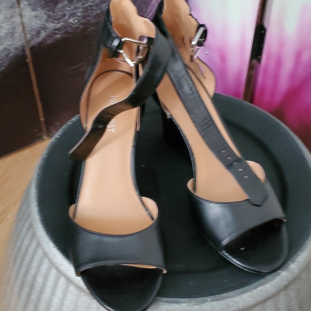 Nine West Black Wedge Heels